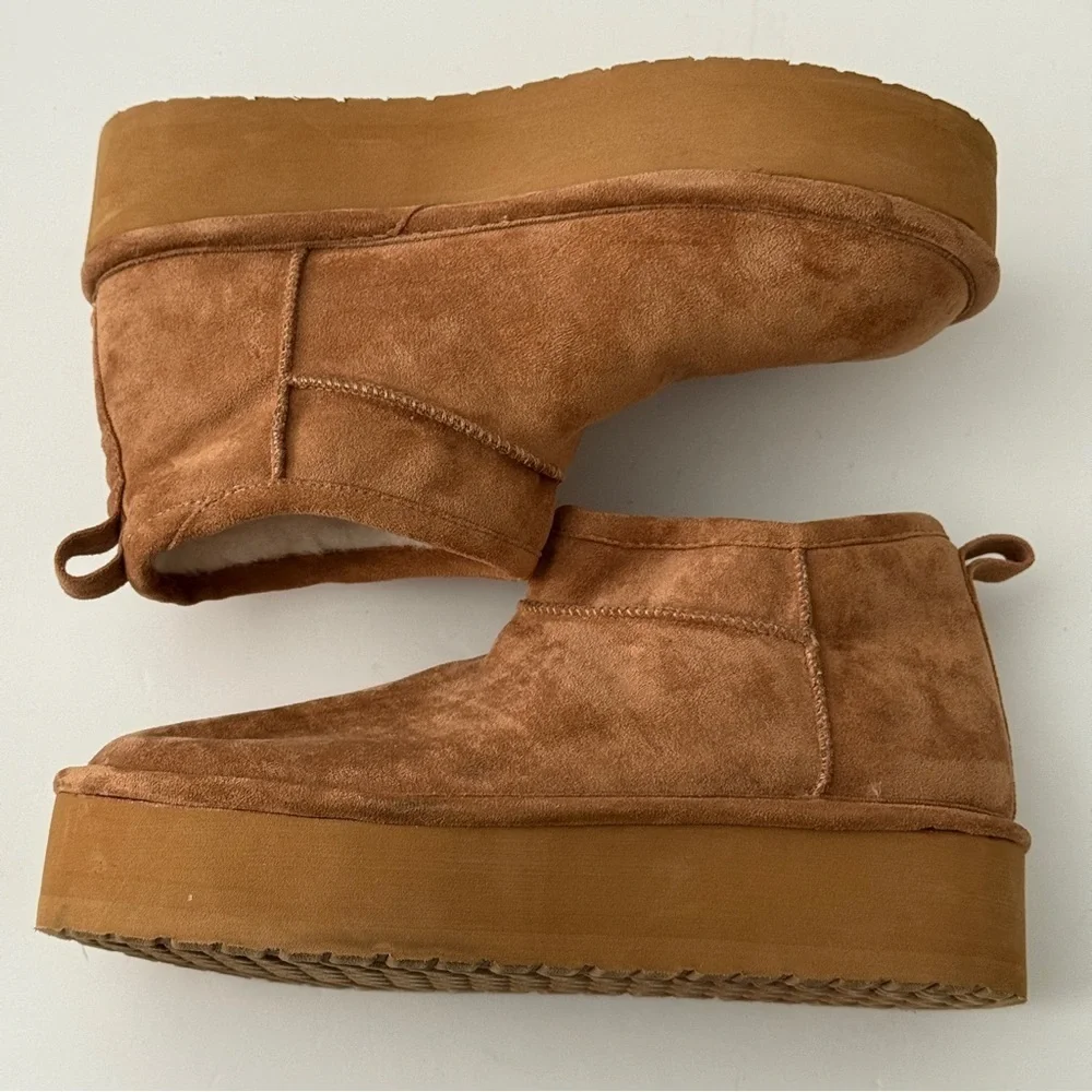 Madden Girl Embrace Platform Booties Tan